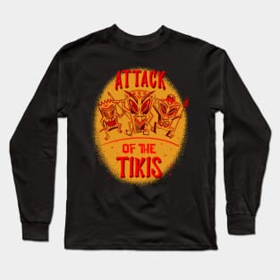 Attack of the Tikis Halloween Monster Long Sleeve T-Shirt